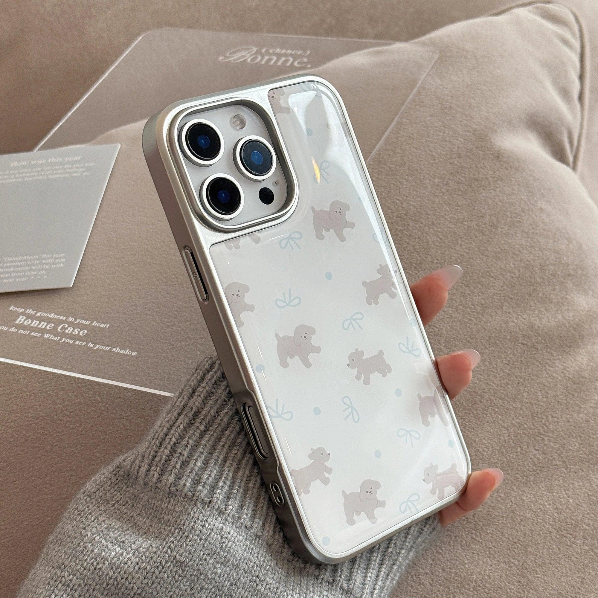Blue Knots & Gray Teddy - iPhone Case
